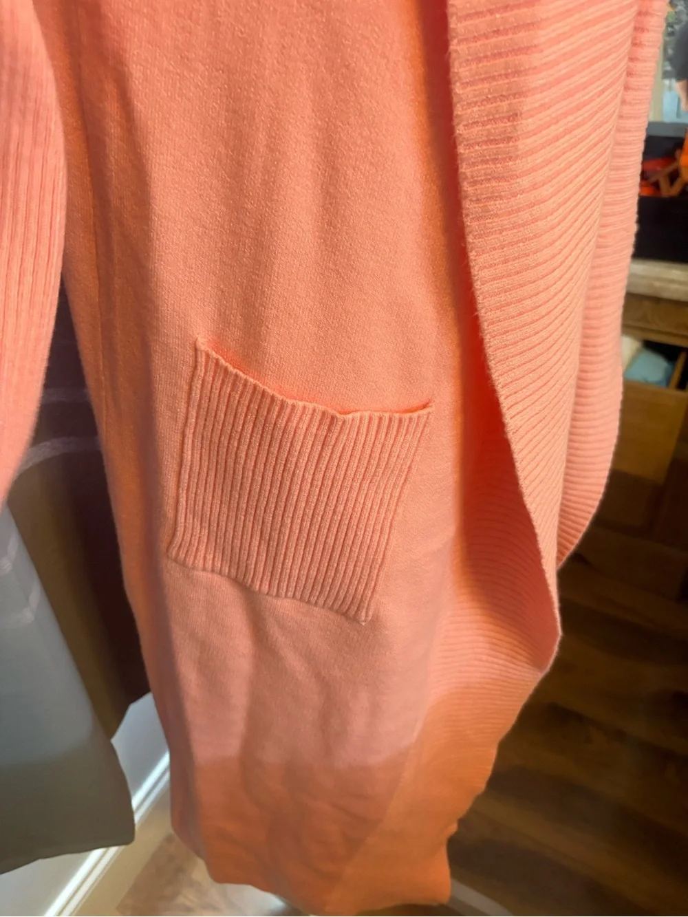 Women's Open-Front Long Cardigan Sweater - Pink